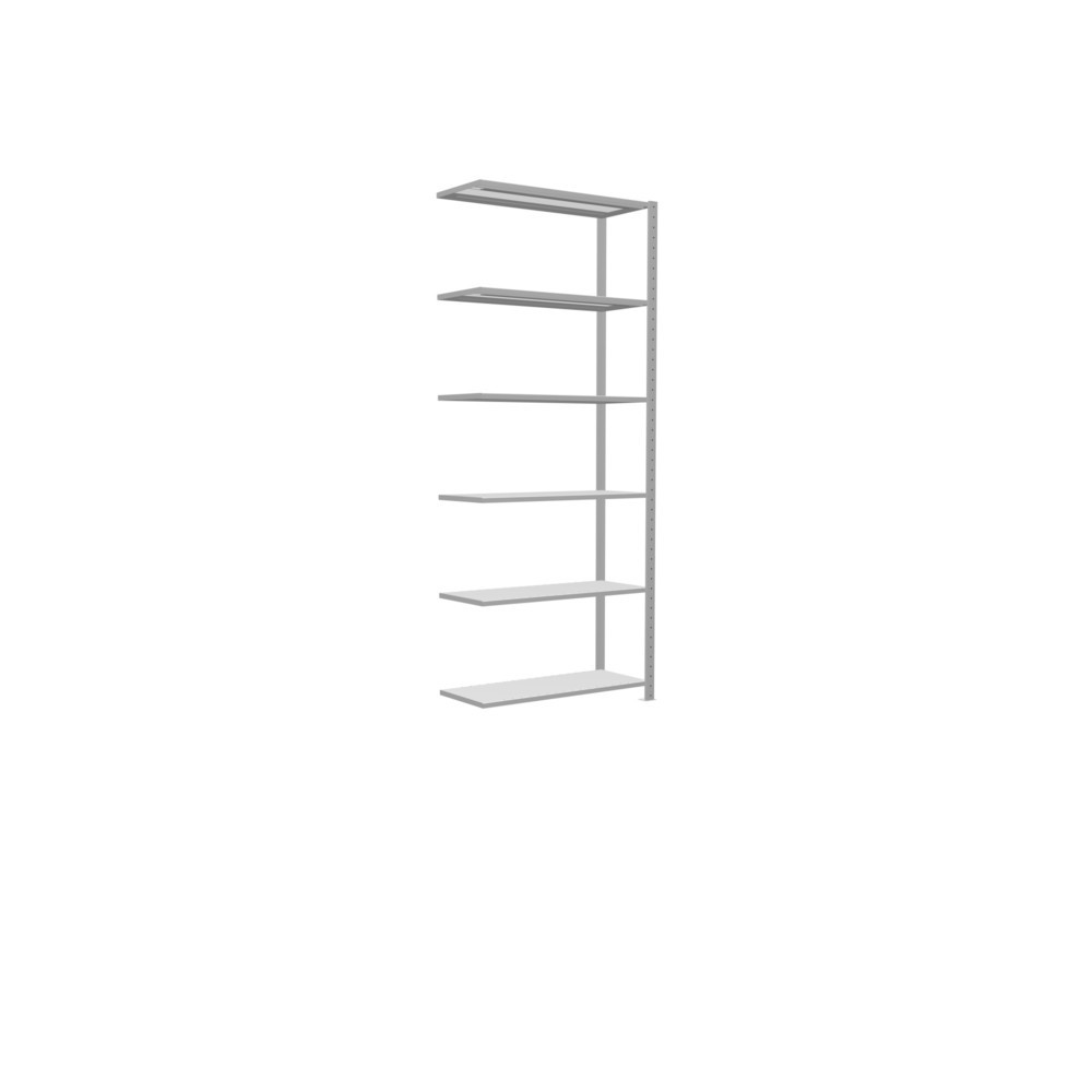 Produktabbildung Nr. 2: Rayonnage à tablettes SCHULTE, travée auxiliaire, charge par tablette 150 kg, gris clair, HxlxP 2500 x 1000 x 400 mm