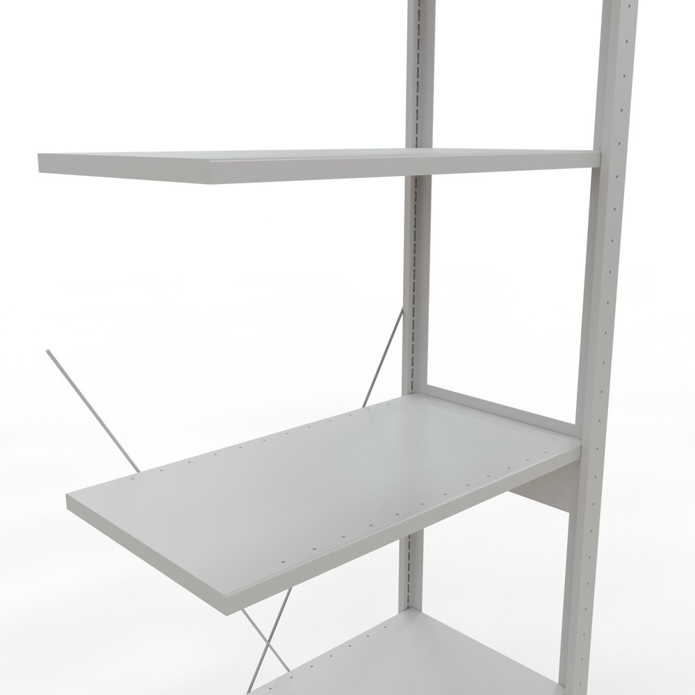 Produktabbildung Nr. 5: Rayonnage à tablettes SCHULTE, travée auxiliaire, charge par tablette 150 kg, gris clair, H x l x P 2 500 x 750 x 400 mm