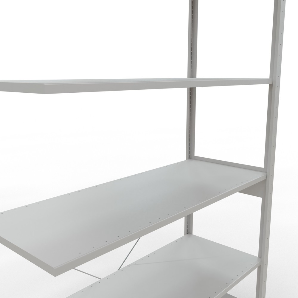 Produktabbildung Nr. 5: Rayonnage à tablettes SCHULTE, travée auxiliaire, charge par tablette 150 kg, gris clair, HxlxP 2500 x 1300 x 500 mm