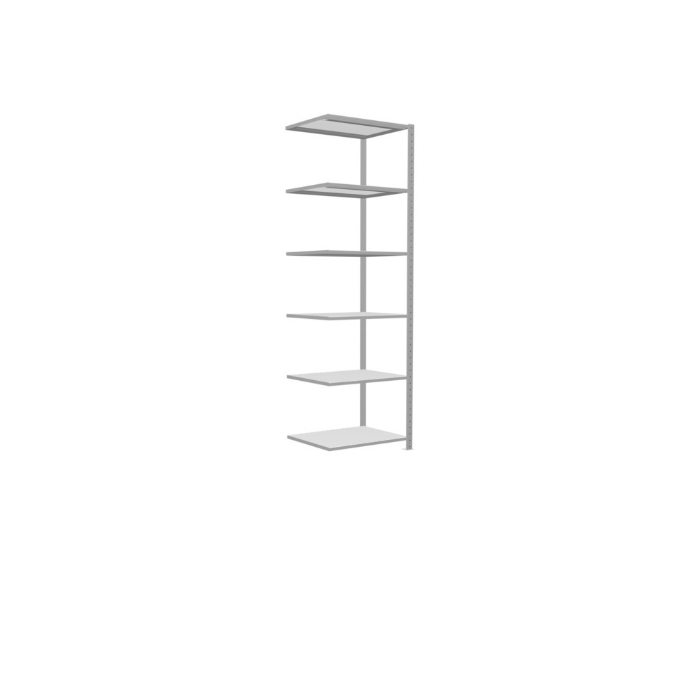 Produktabbildung Nr. 2: Rayonnage à tablettes SCHULTE, travée auxiliaire, charge par tablette 150 kg, gris clair, H x l x P 2 500 x 750 x 600 mm