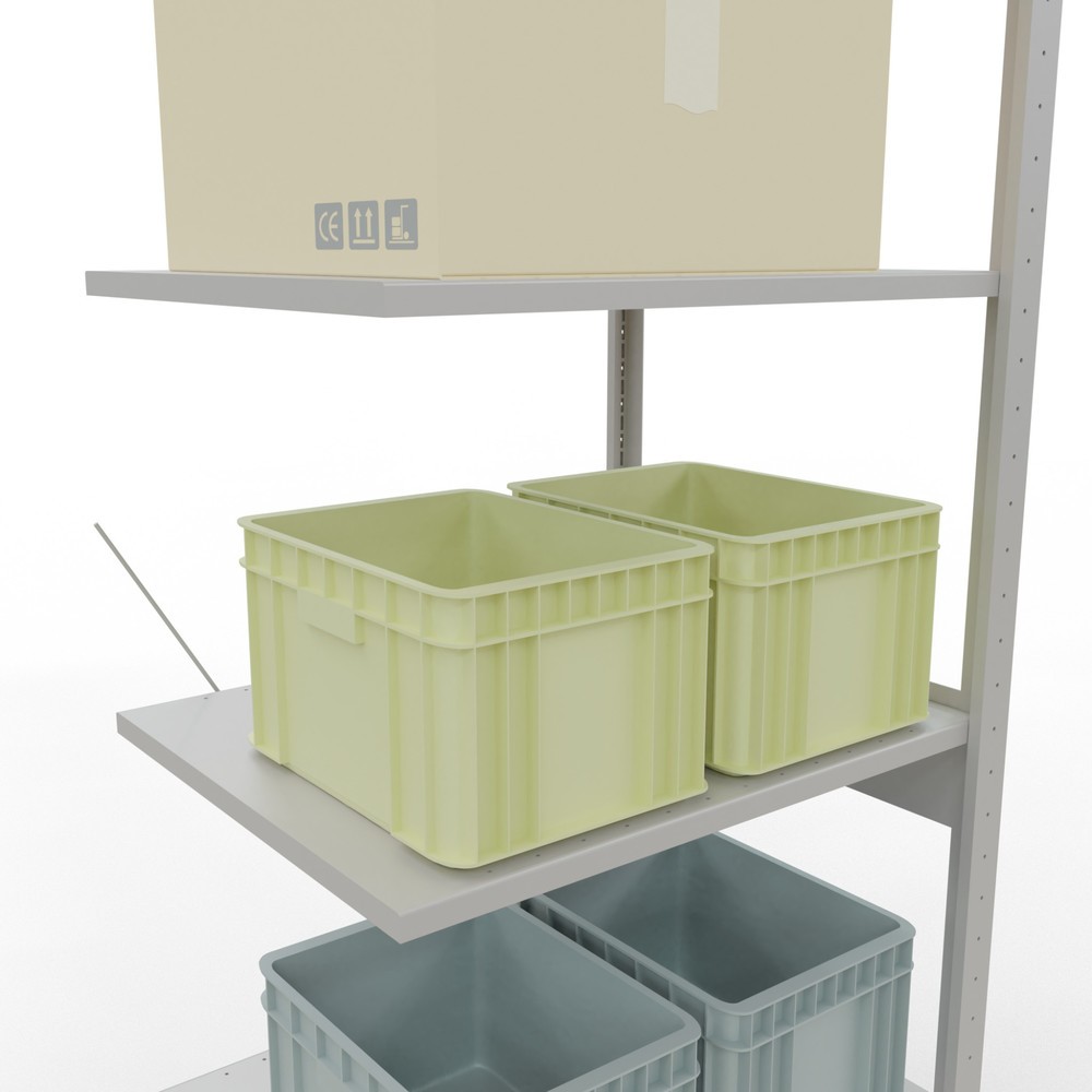 Produktabbildung Nr. 4: Rayonnage à tablettes SCHULTE, travée auxiliaire, charge par tablette 150 kg, gris clair, H x l x P 2 500 x 750 x 600 mm