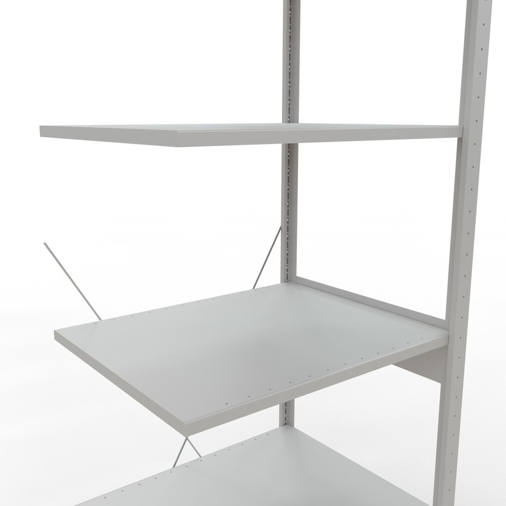 Produktabbildung Nr. 5: Rayonnage à tablettes SCHULTE, travée auxiliaire, charge par tablette 150 kg, gris clair, H x l x P 2 500 x 750 x 600 mm
