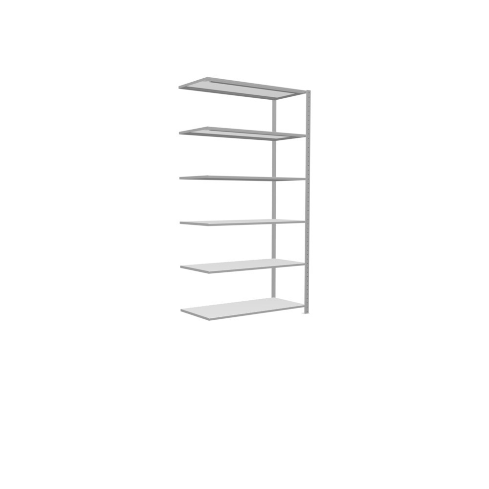 Produktabbildung Nr. 2: Rayonnage à tablettes SCHULTE, travée auxiliaire, charge par tablette 150 kg, gris clair, HxlxP 2500 x 1300 x 600 mm