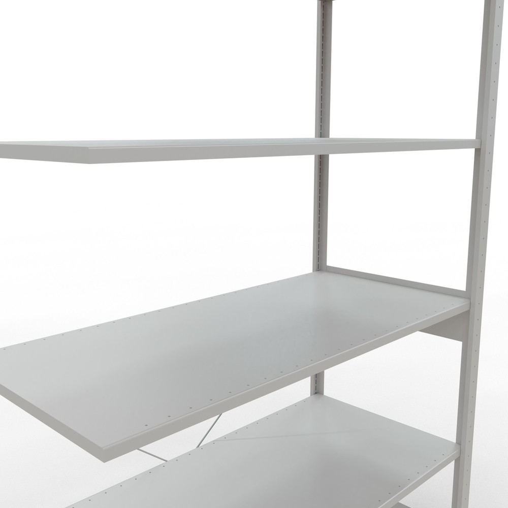Produktabbildung Nr. 5: Rayonnage à tablettes SCHULTE, travée auxiliaire, charge par tablette 150 kg, gris clair, HxlxP 2500 x 1300 x 600 mm