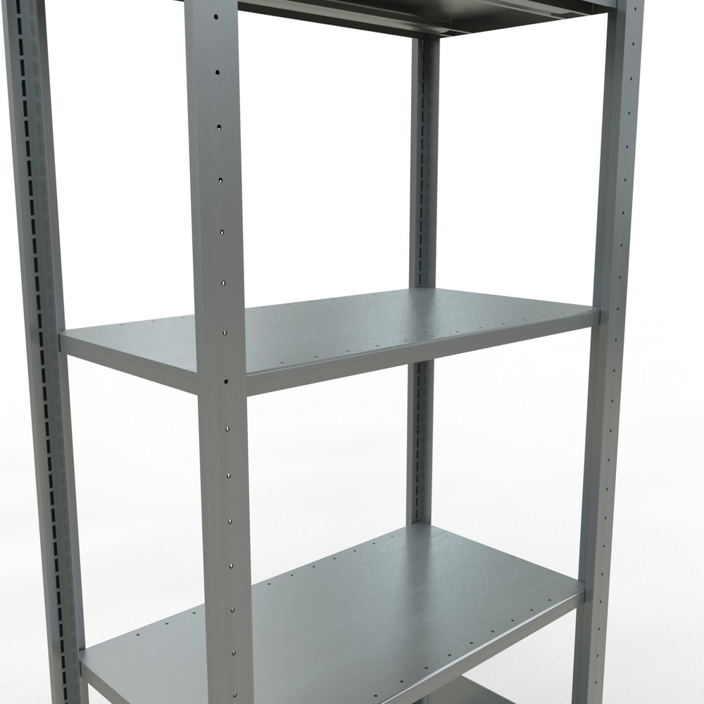 Produktabbildung Nr. 4: SCHULTE Rayonnage à tablettes galvanisé avec 5 tablettes en tôle d’acier, charge par tablette 150 kg, HxlxP 2 000 x 810 x 436 mm