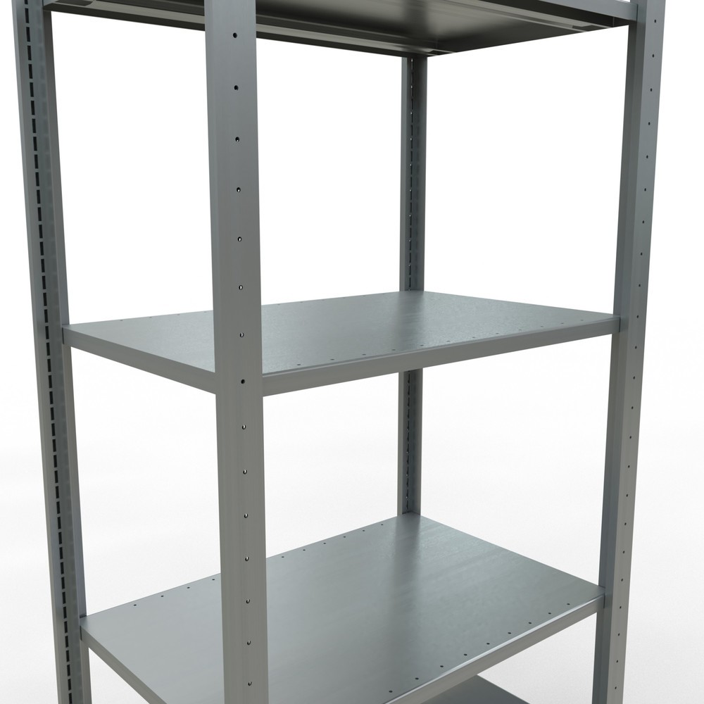 Produktabbildung Nr. 4: SCHULTE Rayonnage à tablettes galvanisé avec 5 tablettes en tôle d’acier, charge par tablette 150 kg, HxlxP 2 000 x 810 x 536 mm