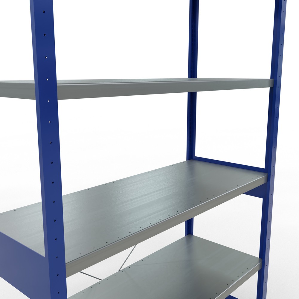 Produktabbildung Nr. 5: SCHULTE Rayonnage à tablettes, bleu gentiane / galvanisé, charge par tablette 250 kg, HxlxP 2 500 x 1 360 x 536 mm