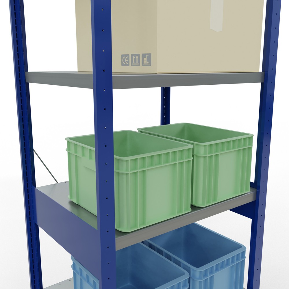 Produktabbildung Nr. 4: SCHULTE Rayonnage à tablettes, bleu gentiane / galvanisé, charge par tablette 250 kg, HxlxP 2 500 x 810 x 636 mm