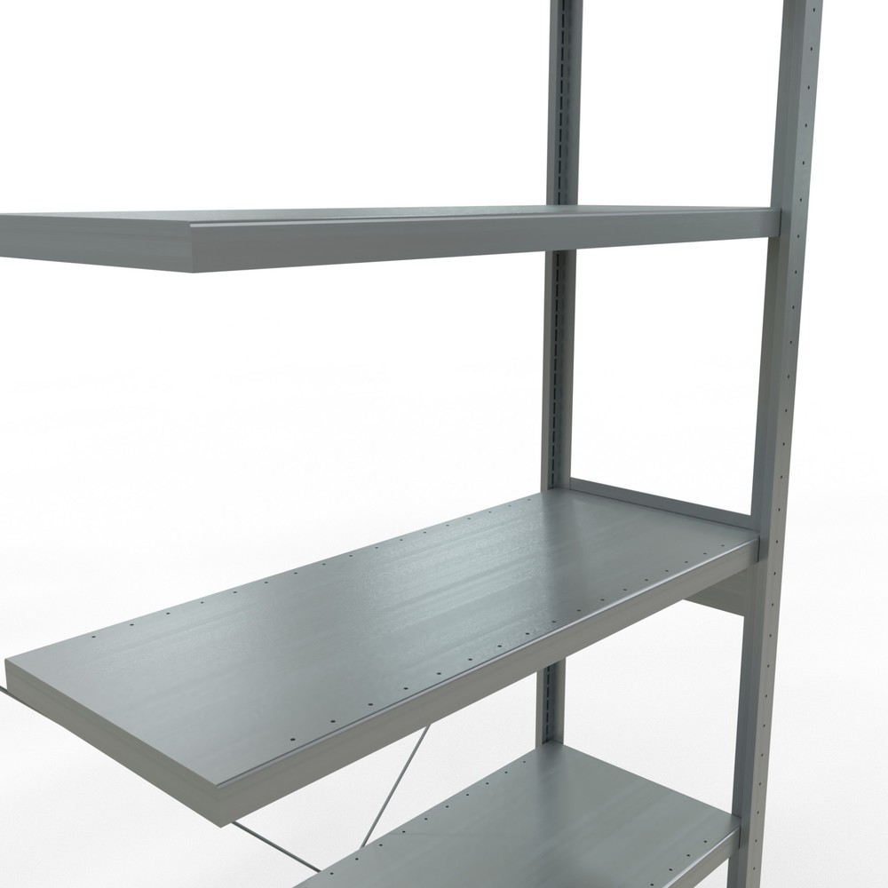 Produktabbildung Nr. 5: Rayonnage à tablettes SCHULTE, montage par enfichage, travée auxiliaire, charge par tablette 330 kg, galvanisé, HxlxP 2 500 x 1000 x 400 mm