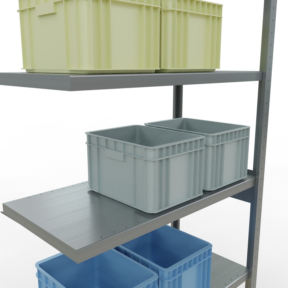 Produktabbildung Nr. 4: Rayonnage à tablettes SCHULTE, système à emboîter, travée auxiliaire, charge par tablette 330 kg, galvanisé, H x l x P 2 500 x 1 000 x 500 mm