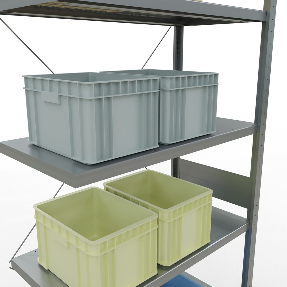 Produktabbildung Nr. 4: Rayonnage à tablettes SCHULTE, système à emboîter, travée auxiliaire, charge par tablette 330 kg, galvanisé, H x l x P 3 000 x 1 000 x 500 mm