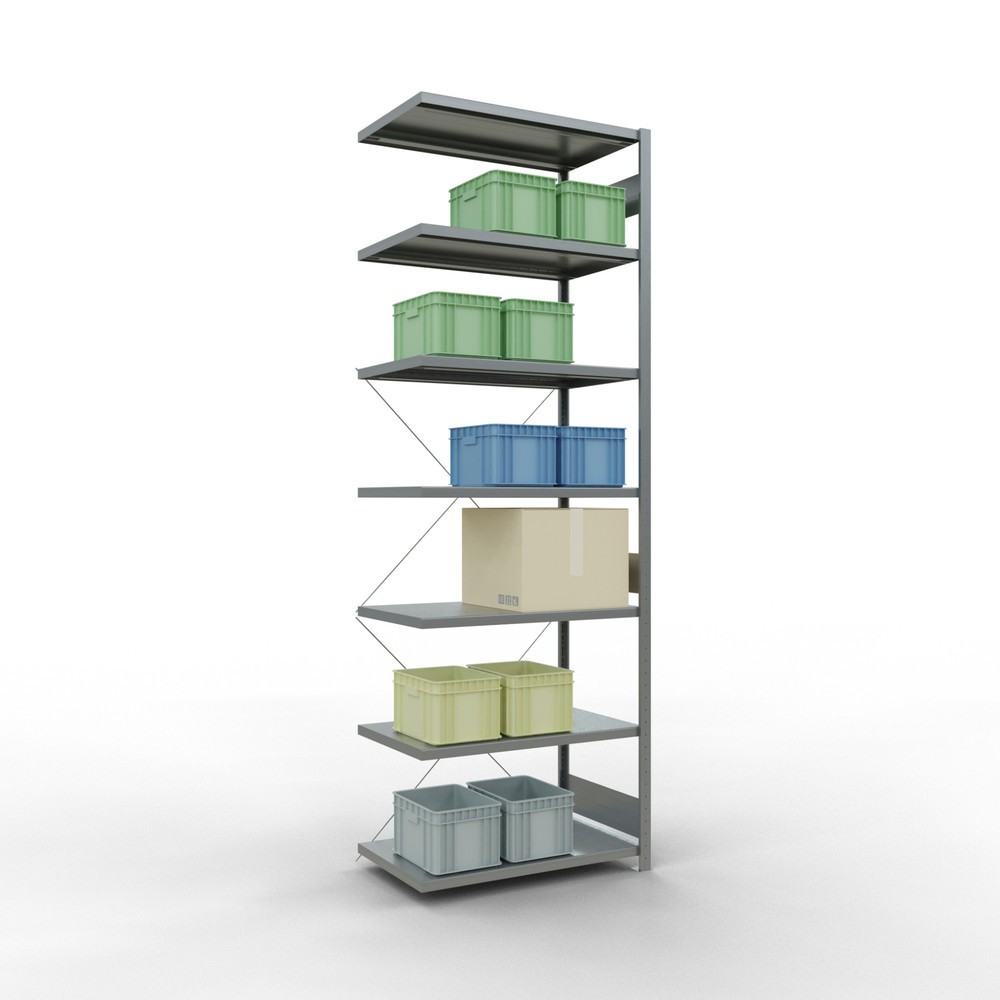 Produktabbildung Nr. 3: Rayonnage à tablettes SCHULTE, système à emboîter, travée auxiliaire, charge par tablette 330 kg, galvanisé, H x l x P 3 000 x 1 000 x 600 mm