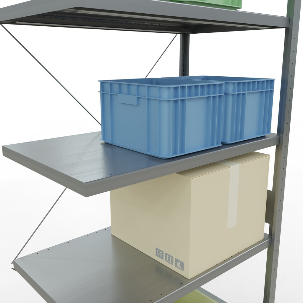 Produktabbildung Nr. 4: Rayonnage à tablettes SCHULTE, système à emboîter, travée auxiliaire, charge par tablette 330 kg, galvanisé, H x l x P 3 000 x 1 000 x 600 mm