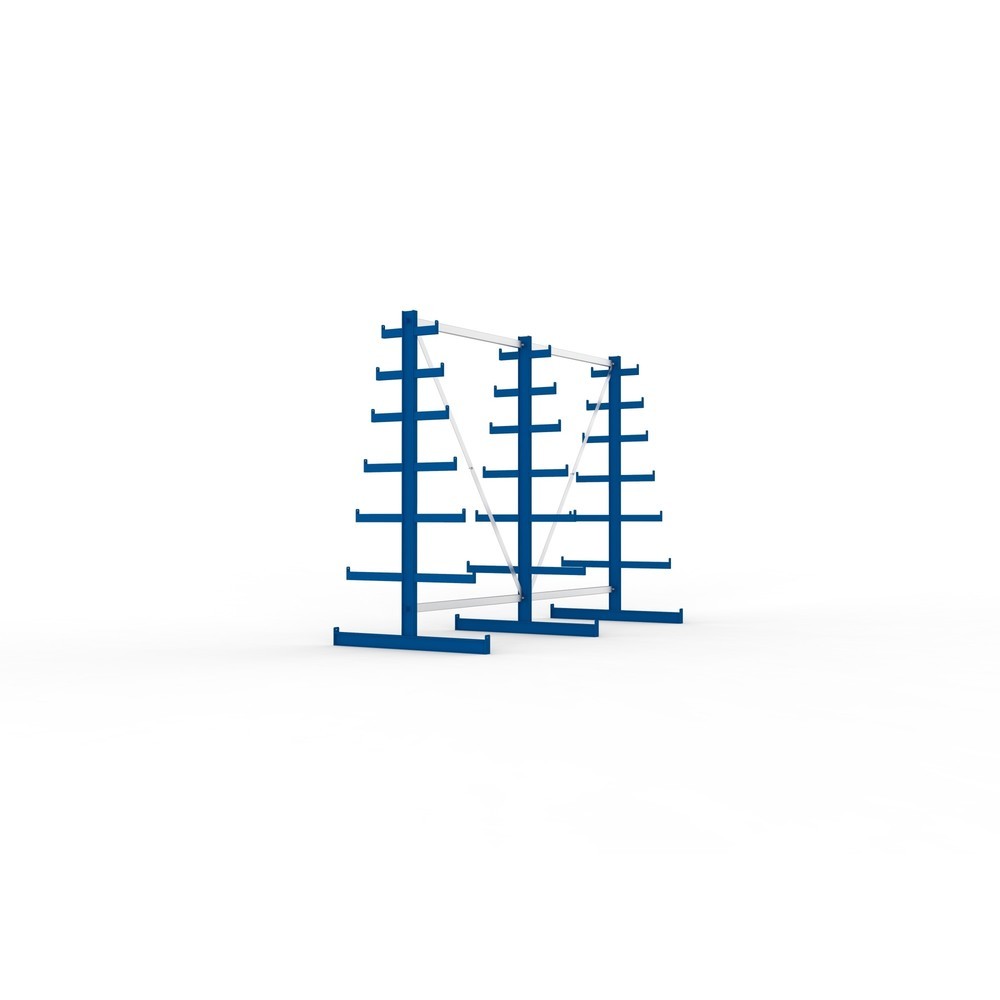 Produktabbildung Nr. 4: Kit complet de rayonnage cantilever META, double accès, capacité de charge par bras 150 kg, H x l x P 2 000 x 2 755 x 1 090 mm, 3 montants