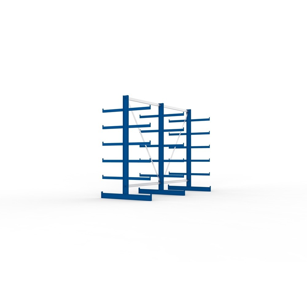 Produktabbildung Nr. 4: Kit complet de rayonnage cantilever META, double accès, capacité de charge par bras 200 kg, H x l x P 2 000 x 2 755 x 1 150 mm, 3 montants