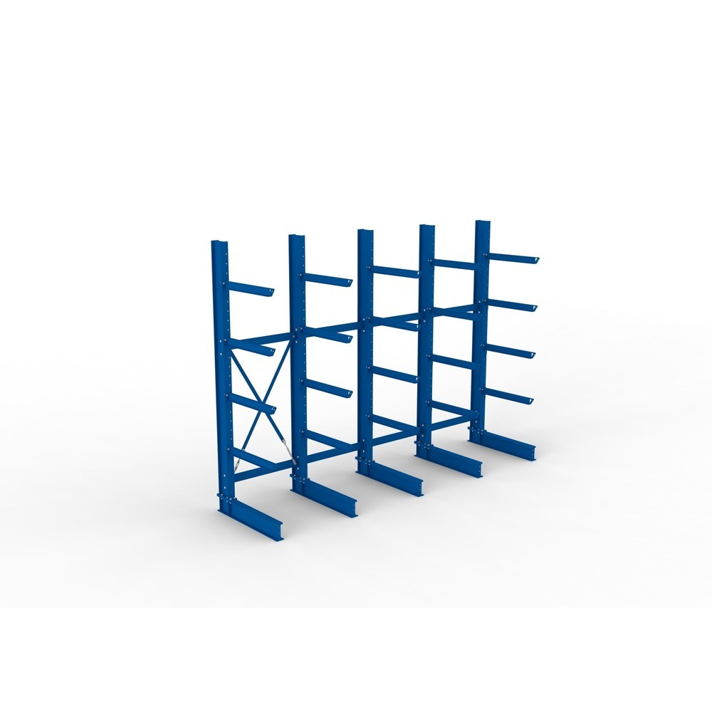 Produktabbildung Nr. 2: Kit complet de rayonnage cantilever pour charges lourdes META, unilatéral, capacité de charge par bras 630 kg, H x l x P 3 000 x 4 090 x 1 135 mm, 5 montants