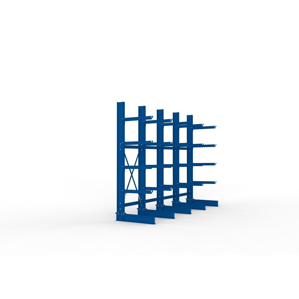 Produktabbildung Nr. 4: Kit complet de rayonnage cantilever pour charges lourdes META, unilatéral, capacité de charge par bras 630 kg, H x l x P 3 000 x 4 090 x 1 135 mm, 5 montants
