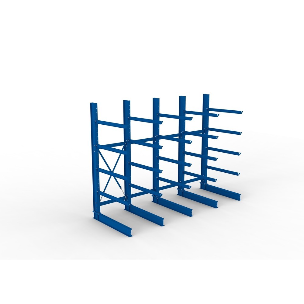 Produktabbildung Nr. 2: Kit complet de rayonnage cantilever pour charges lourdes META, unilatéral, capacité de charge par bras 400 kg, H x l x P 3 000 x 4 090 x 1 585 mm, 5 montants