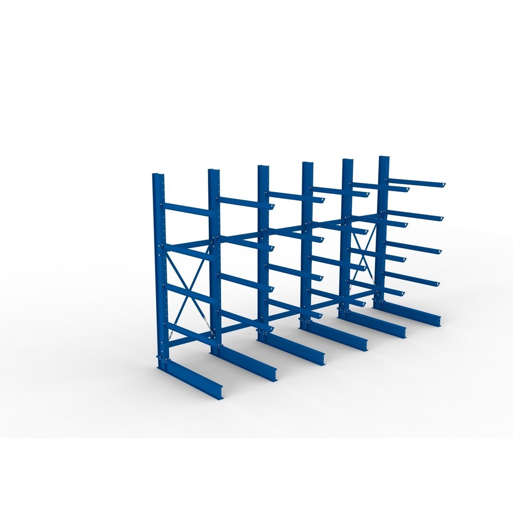 Produktabbildung Nr. 2: Kit complet de rayonnage cantilever pour charges lourdes META, unilatéral, capacité de charge par bras 400 kg, H x l x P 3 000 x 5 090 x 1 585 mm, 6 montants