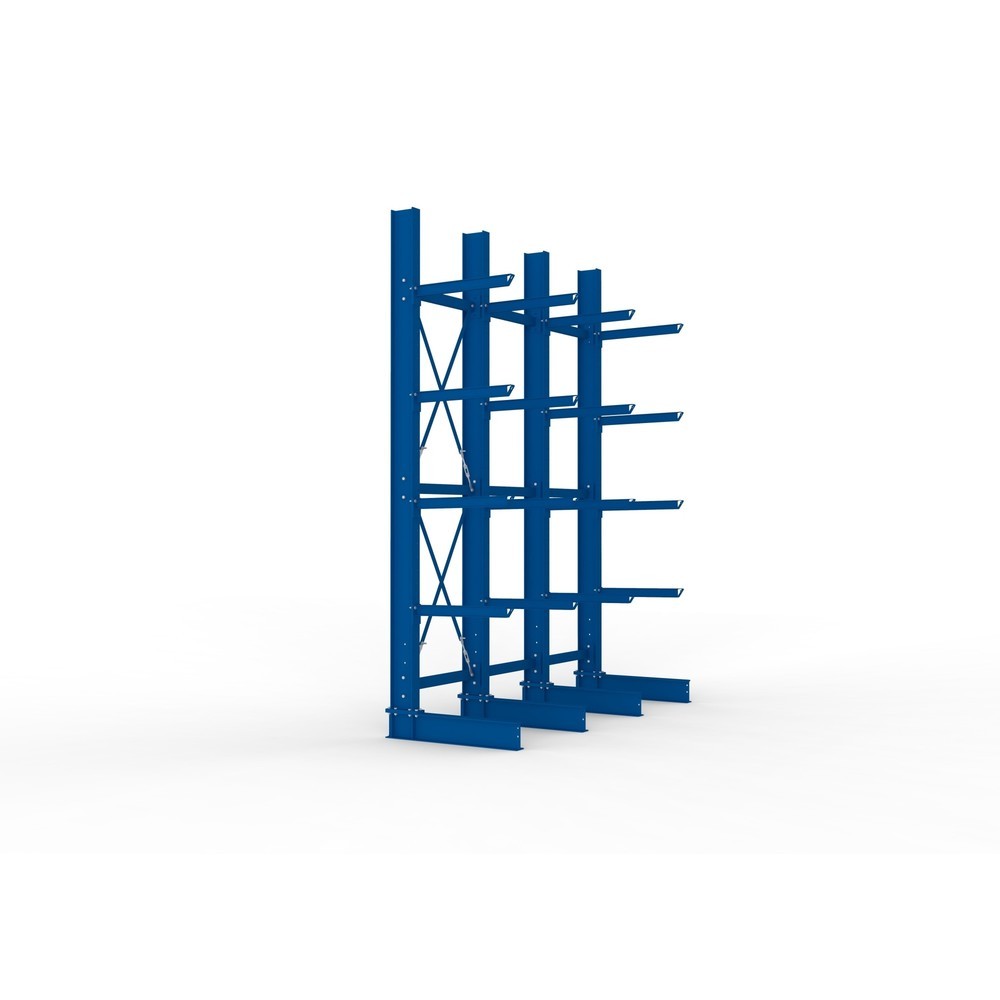 Produktabbildung Nr. 4: Kit complet de rayonnage cantilever pour charges lourdes META, unilatéral, capacité de charge par bras 630 kg, H x l x P 4 000 x 3 100 x 1 155 mm, 4 montants