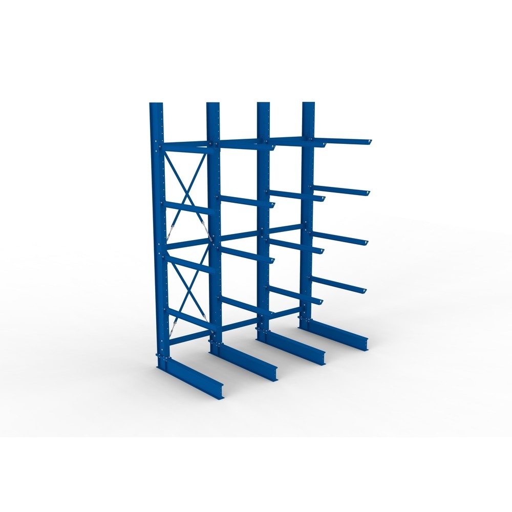 Produktabbildung Nr. 2: Kit complet de rayonnage cantilever pour charges lourdes META, unilatéral, capacité de charge par bras 400 kg, H x l x P 4 000 x 3 100 x 1 605 mm, 4 montants