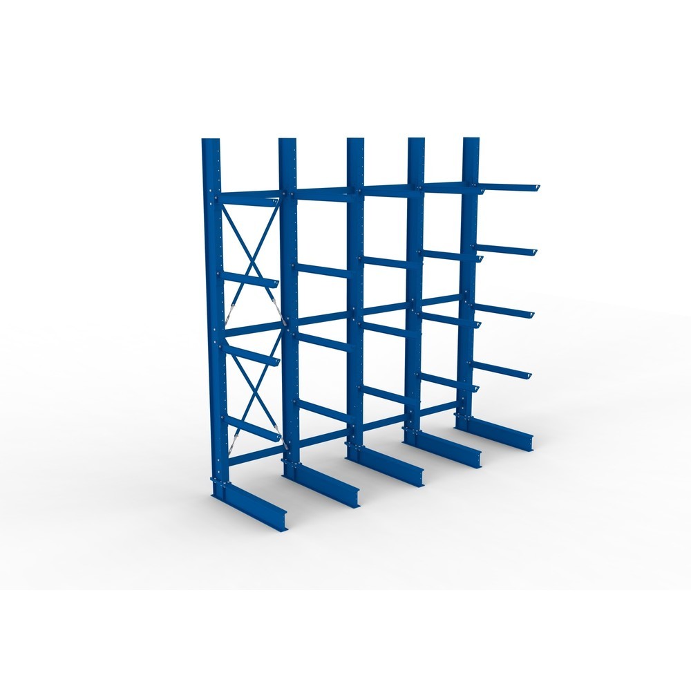 Produktabbildung Nr. 2: Kit complet de rayonnage cantilever pour charges lourdes META, unilatéral, capacité de charge par bras 505 kg, H x l x P 4 000 x 4 100 x 1 355 mm, 5 montants