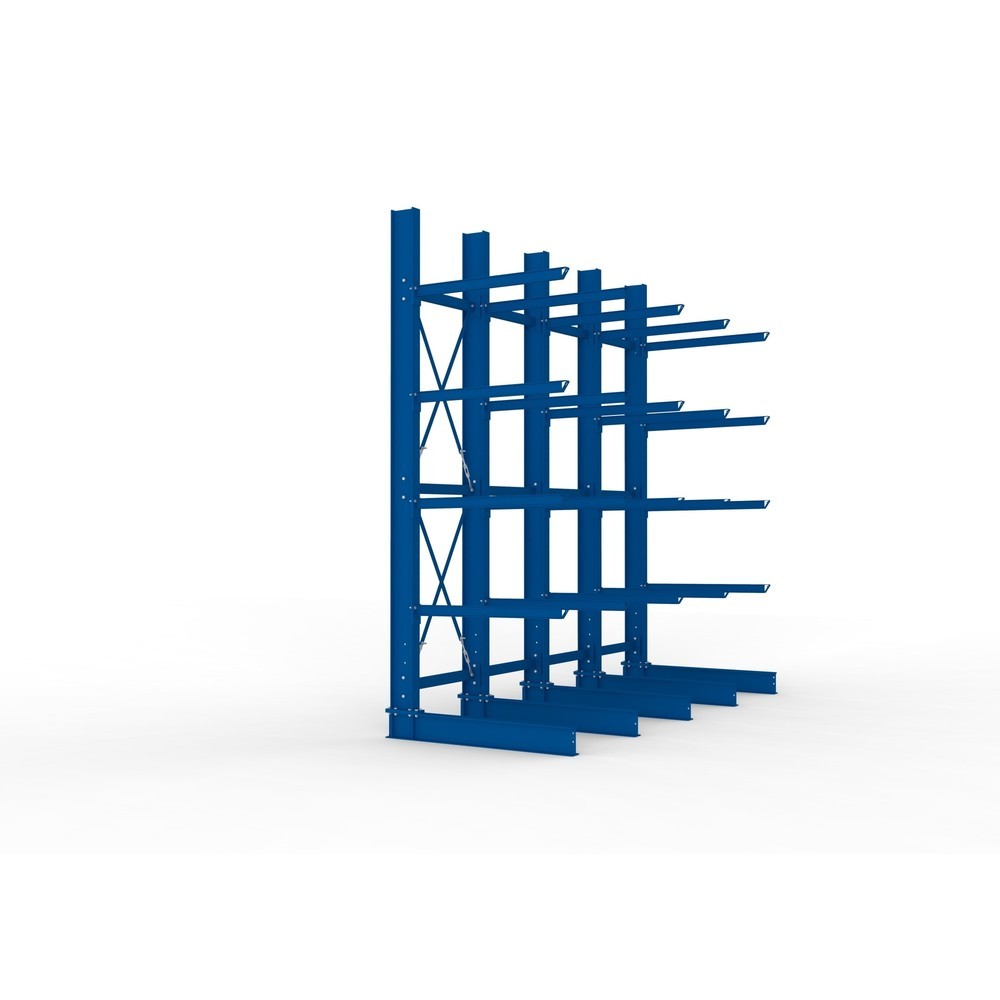 Produktabbildung Nr. 4: Kit complet de rayonnage cantilever pour charges lourdes META, unilatéral, capacité de charge par bras 400 kg, H x l x P 4 000 x 4 100 x 1 605 mm, 5 montants
