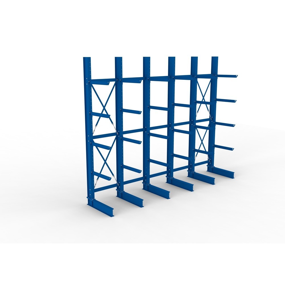 Produktabbildung Nr. 2: Kit complet de rayonnage cantilever pour charges lourdes META, unilatéral, capacité de charge par bras 630 kg, H x l x P 4 000 x 5 100 x 1 155 mm, 6 montants