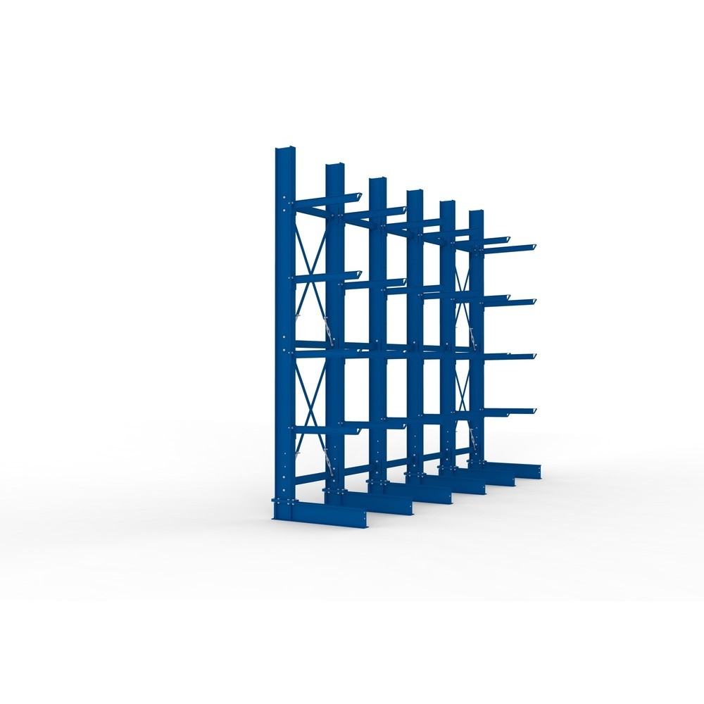Produktabbildung Nr. 4: Kit complet de rayonnage cantilever pour charges lourdes META, unilatéral, capacité de charge par bras 630 kg, H x l x P 4 000 x 5 100 x 1 155 mm, 6 montants