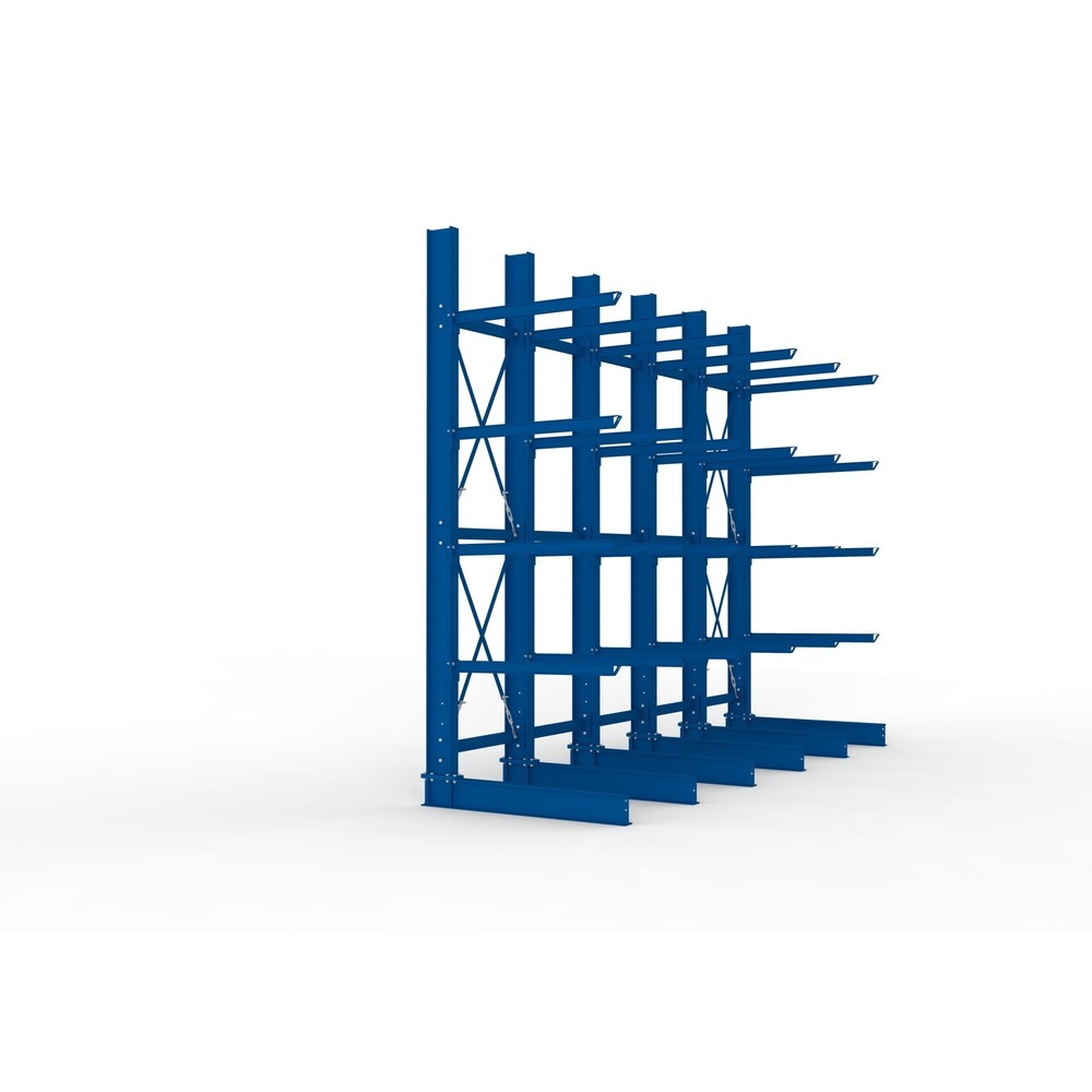 Produktabbildung Nr. 4: Kit complet de rayonnage cantilever pour charges lourdes META, unilatéral, capacité de charge par bras 400 kg, H x l x P 4 000 x 5 100 x 1 605 mm, 6 montants