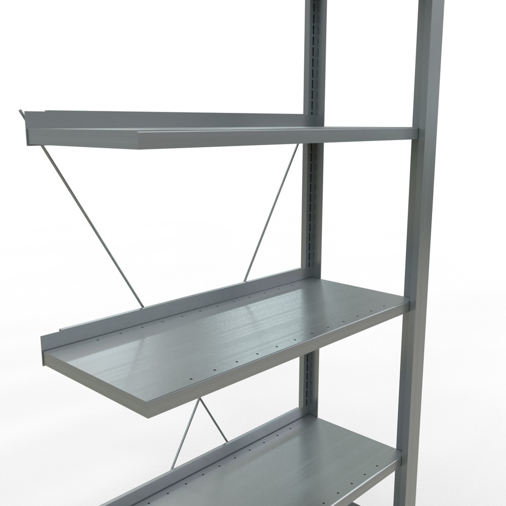 Produktabbildung Nr. 5: Rayonnage de bureau SCHULTE travée auxiliaire, utilisable d’un seul côté, avec barres de butée, CT 85 kg, HxlxP 2 000 x 750 x 300 mm
