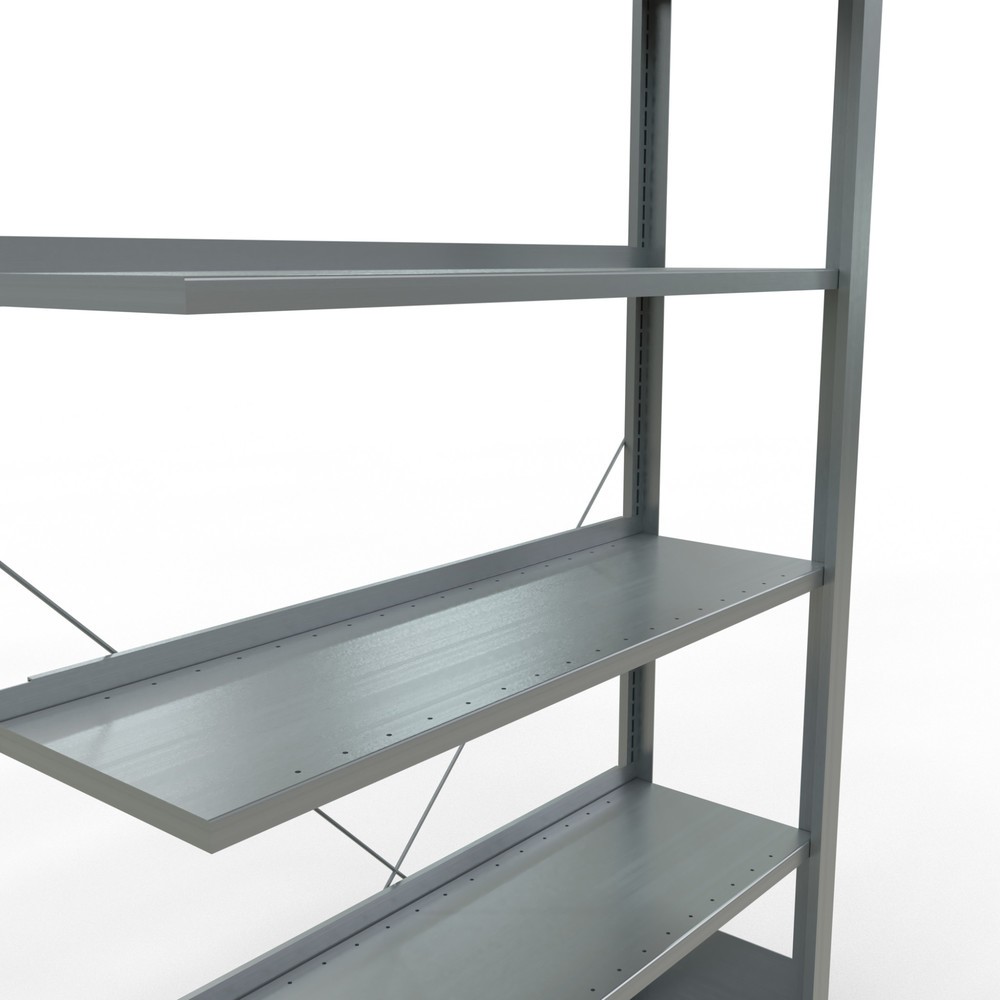 Produktabbildung Nr. 4: Rayonnage de bureau SCHULTE travée auxiliaire, utilisable d’un seul côté, avec barres de butée, CT 85 kg, HxlxP 2 000 x 1 000 x 300 mm