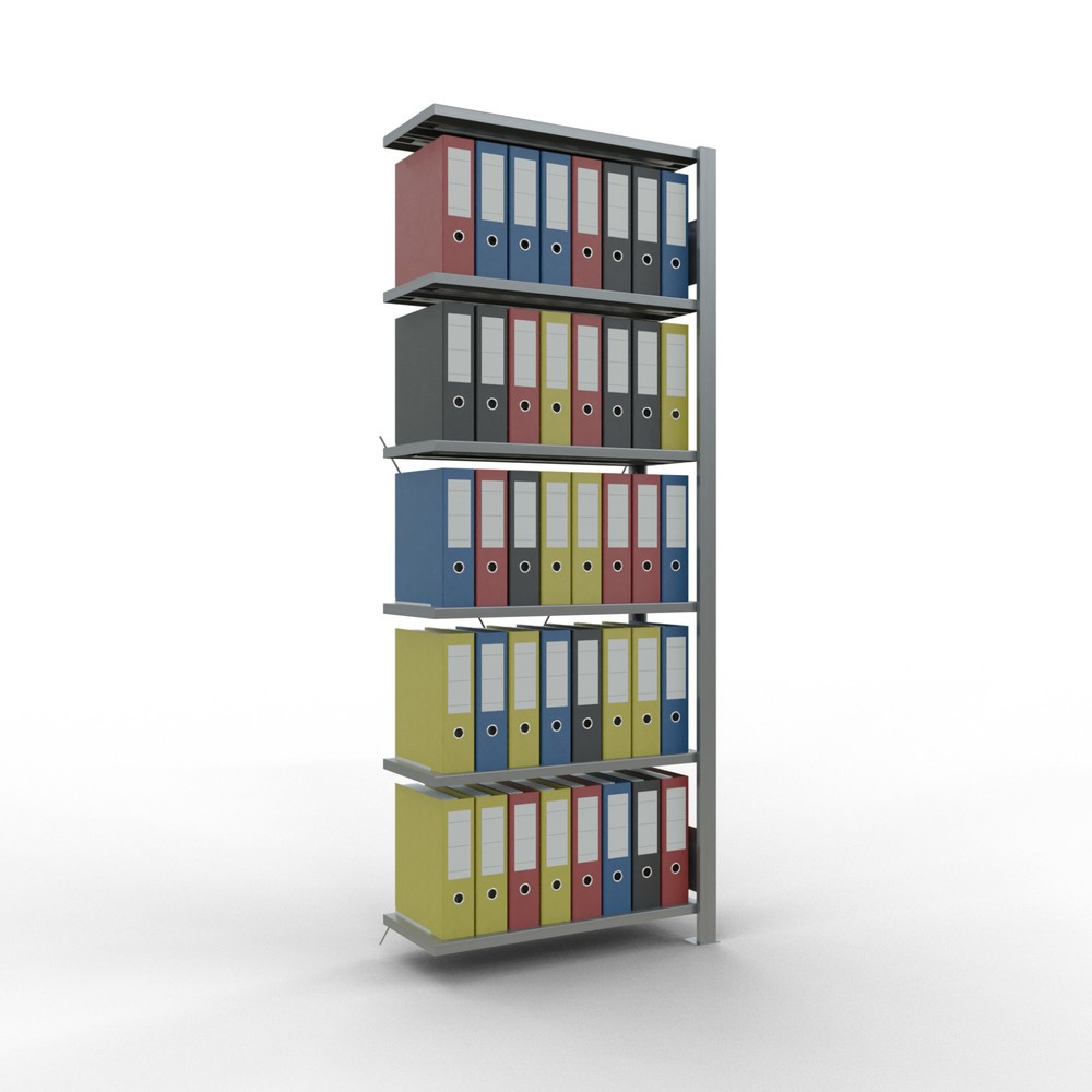 Produktabbildung Nr. 2: Rayonnage de bureau SCHULTE travée auxiliaire, utilisable d’un seul coté, sans barres de butée, CT 85 kg, HxlxP 2 000 x 750 x 300 mm