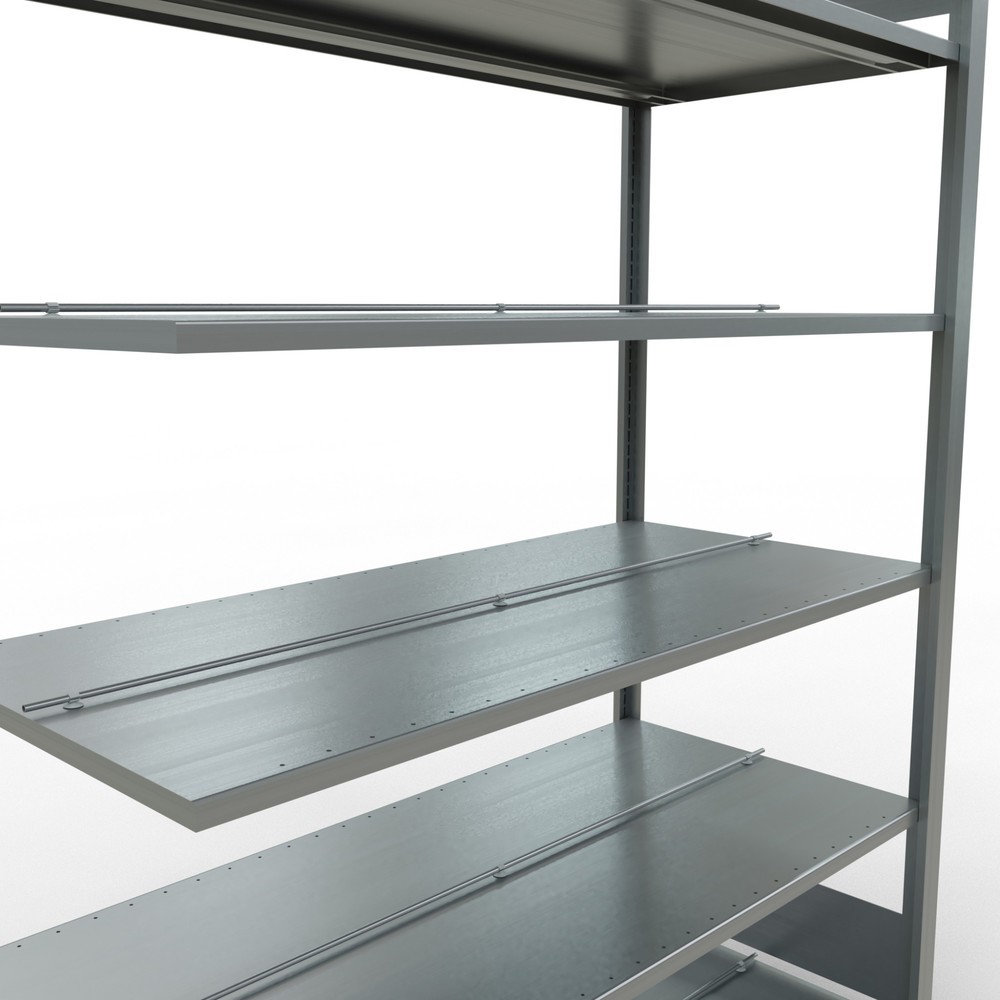 Produktabbildung Nr. 4: Rayonnage de bureau SCHULTE travée auxiliaire, utilisable des deux côtés, avec butées centrales, CT 150 kg, HxlxP 2 000 x 1 300 x 600 mm