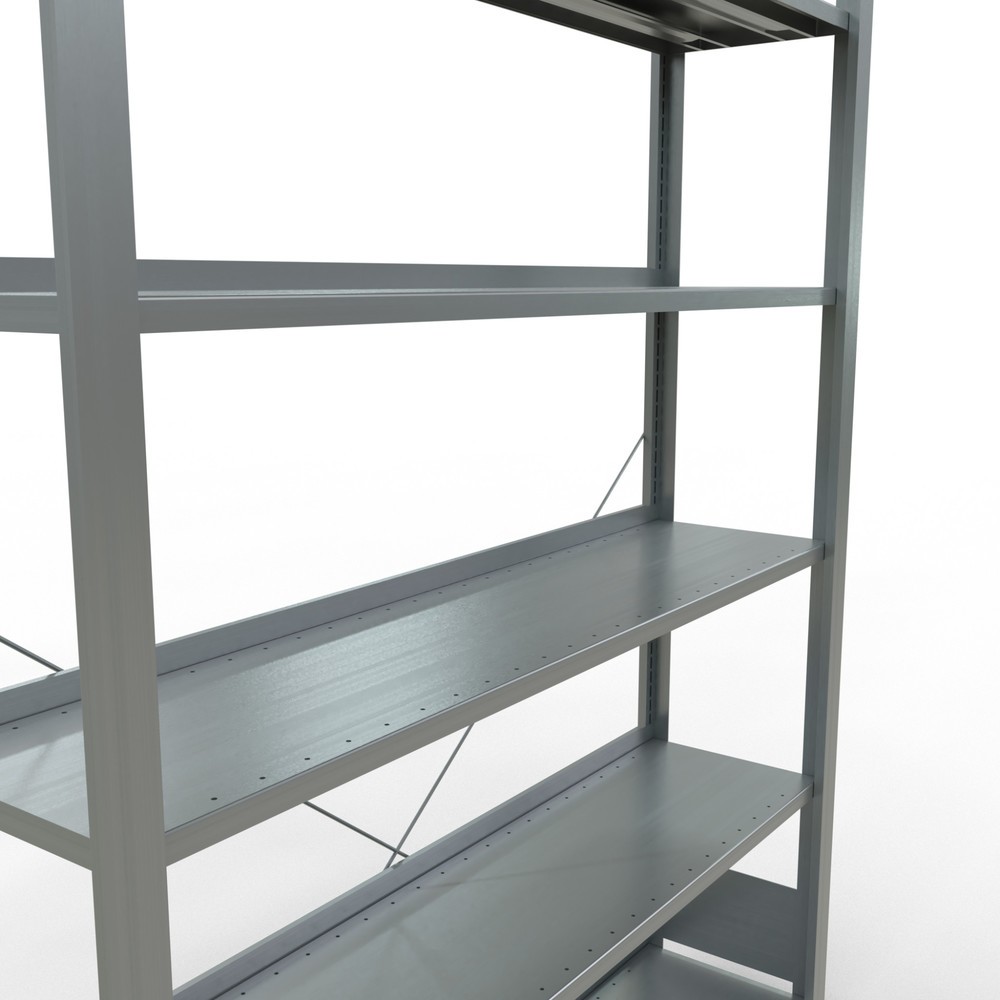 Produktabbildung Nr. 4: Rayonnage de bureau SCHULTE travée de base, utilisable d’un seul côté, avec barres de butée, CT 85 kg, HxlxP 2 000 x 1 300 x 300 mm
