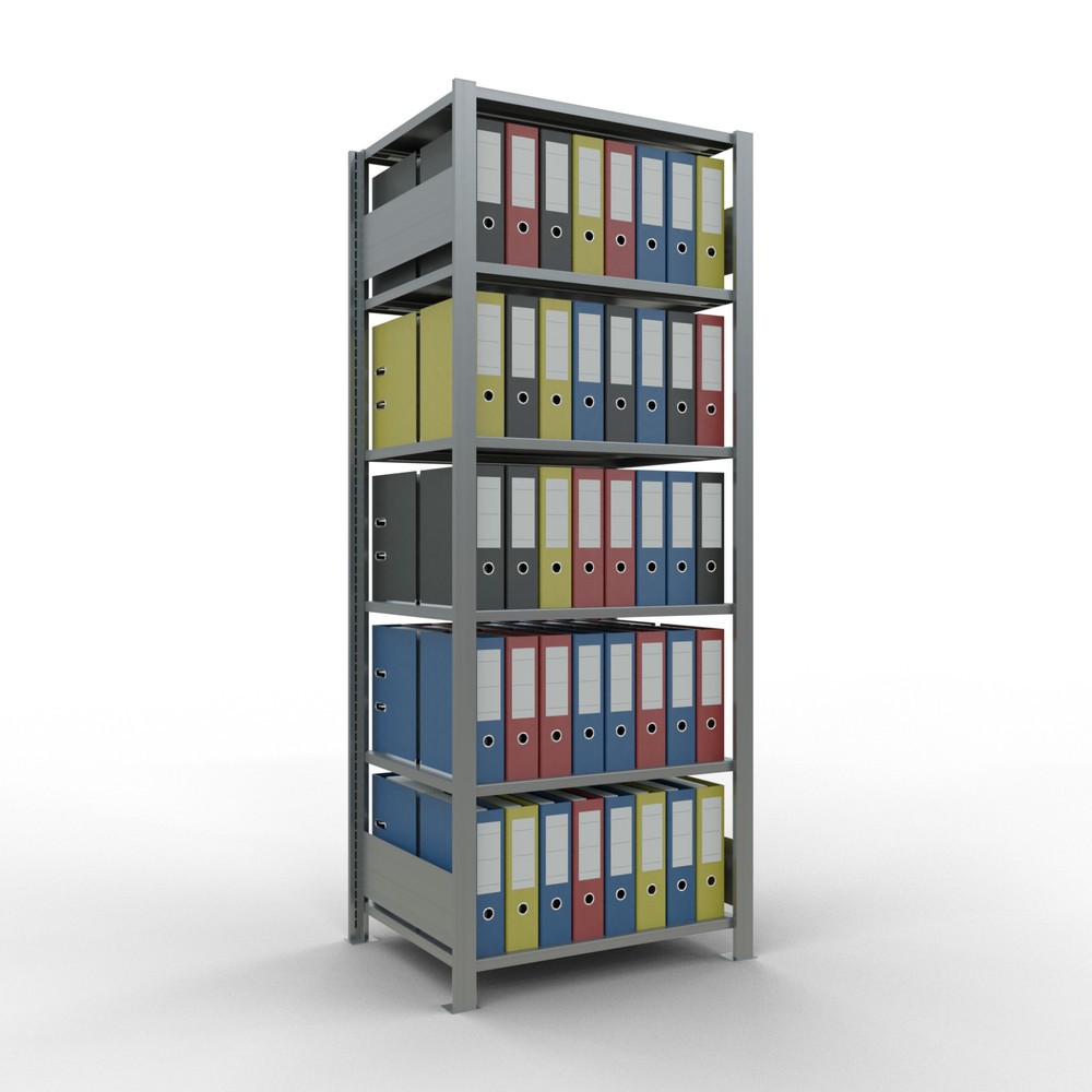 Produktabbildung Nr. 2: Rayonnage de bureau SCHULTE travée de base, utilisable des deux côtés, sans butées centrales, CT 150 kg, HxlxP 2 000 x 750 x 600 mm