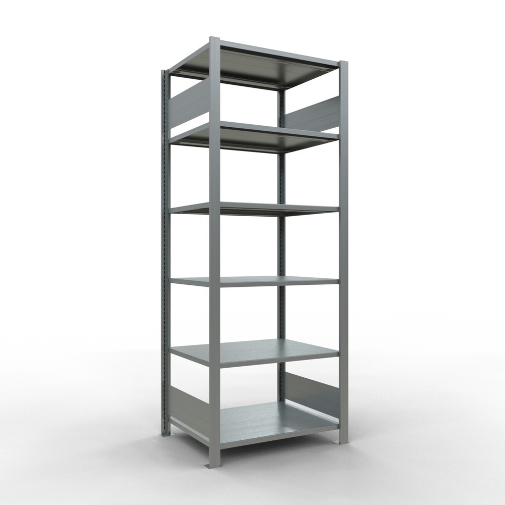 Illustration du produit: Rayonnage de bureau SCHULTE travée de base, utilisable des deux côtés, sans butées centrales, CT 150 kg, HxlxP 2 000 x 750 x 600 mm