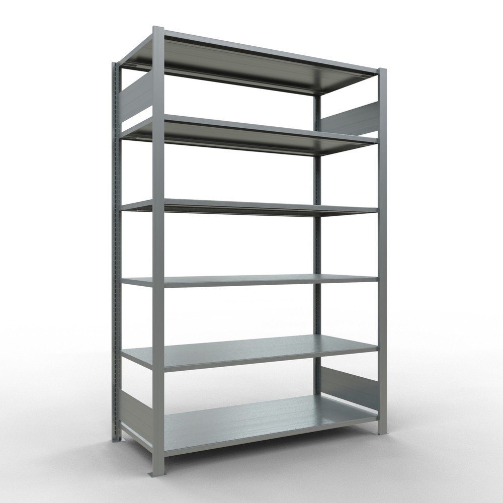Illustration du produit: Rayonnage de bureau SCHULTE travée de base, utilisable des deux côtés, sans butées centrales, CT 150 kg, HxlxP 2 000 x 1 300 x 600 mm