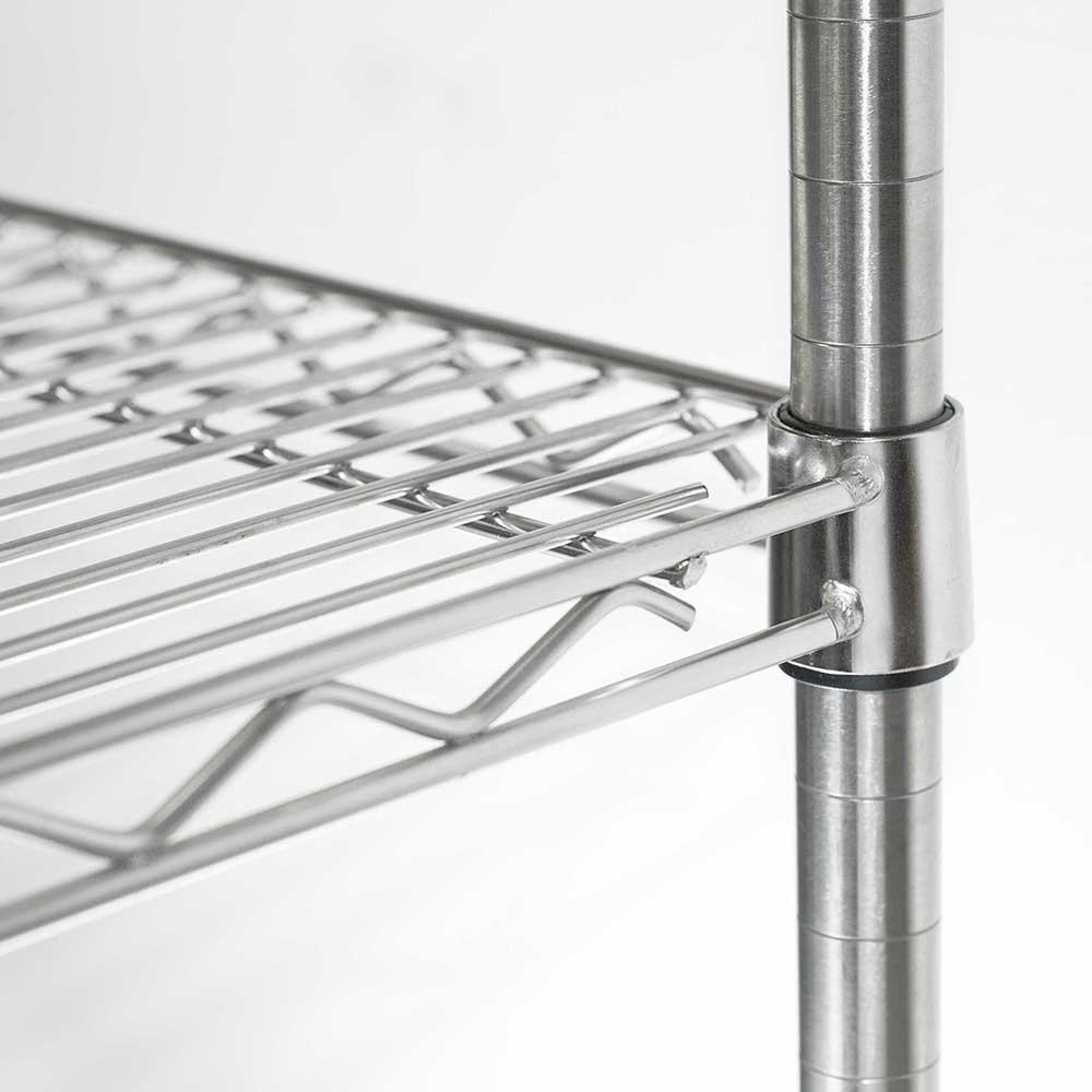 N° de l'image du produit 2 : Rayonnage de stockage Stalgast en acier chromé 1525x610x1800 mm