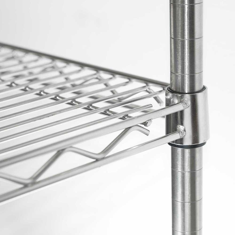 N° de l'image du produit 2 : Rayonnage de stockage Stalgast en acier chromé 610x455x1800 mm