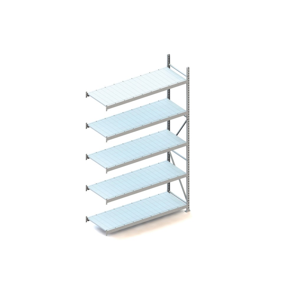 Illustration du produit: Rayonnage grande portée META, avec panneaux en acier, capacité de charge 600 kg, TA, H x l x P 3 000 x 1 800 x 650 mm