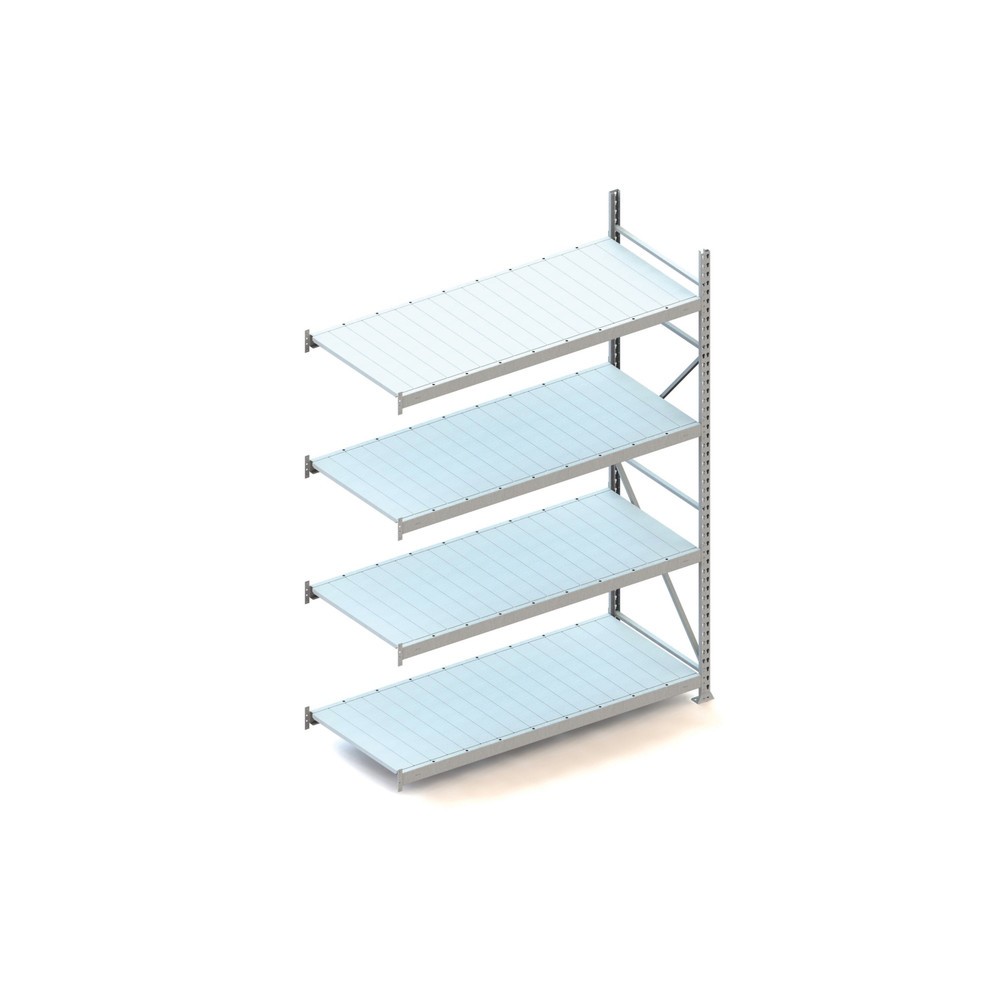 Illustration du produit: Rayonnage grande portée META, avec panneaux en acier, capacité de charge 600 kg, TA, H x l x P 2 500 x 1 800 x 800 mm