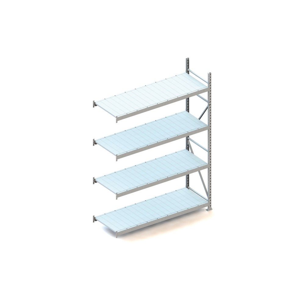 Illustration du produit: Rayonnage grande portée META, avec panneaux en acier, capacité de charge 600 kg, TA, H x l x P 2 500 x 1 800 x 650 mm