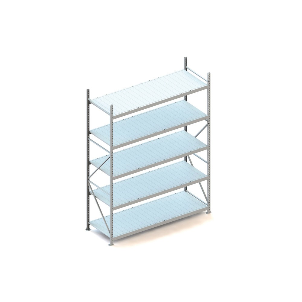 Produktabbildung Nr. 1: Rayonnage grande portée META, avec panneaux en acier, capacité de charge 600 kg, module de base, H x l x P 3 000 x 2 200 x 800 mm