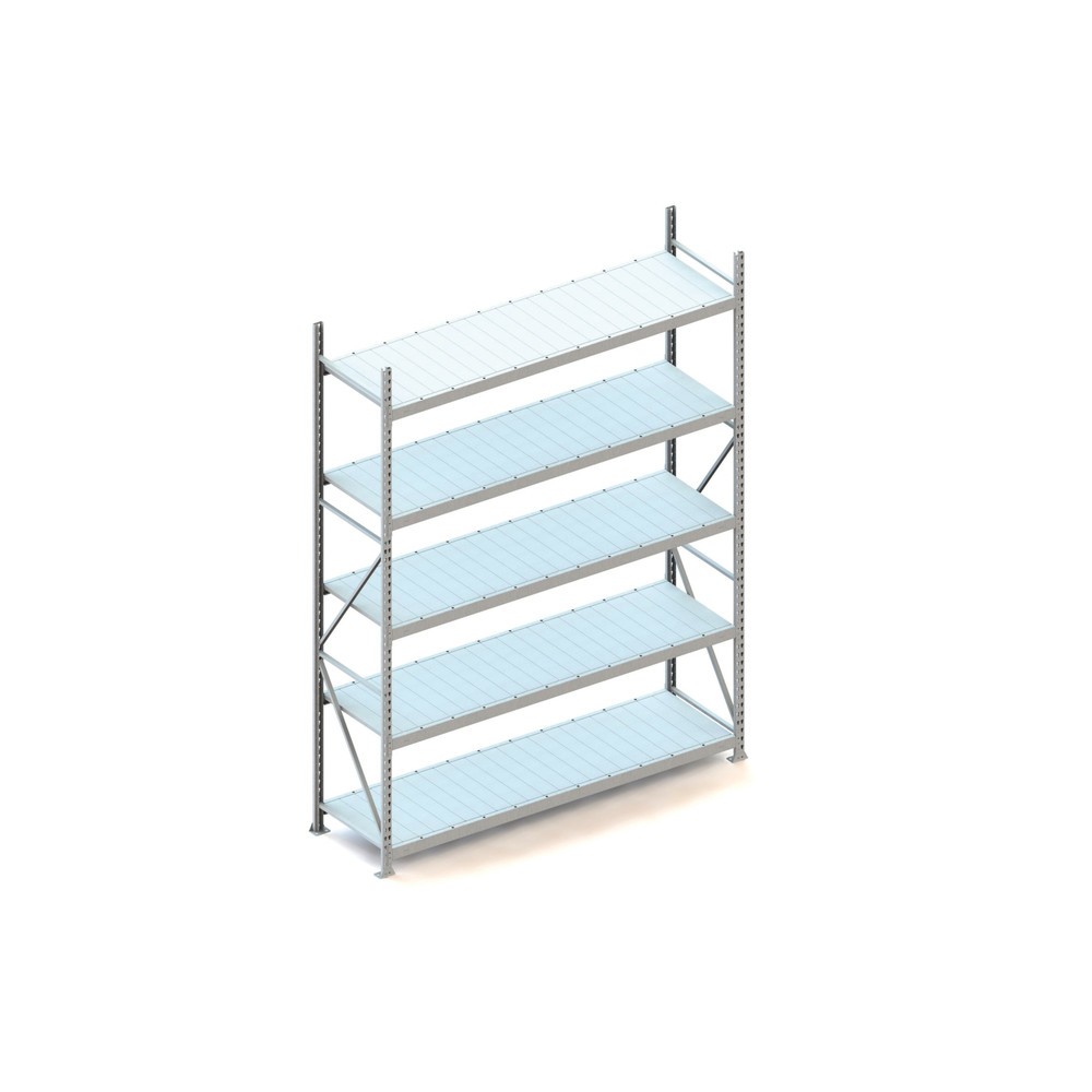 Produktabbildung Nr. 1: Rayonnage grande portée META, avec panneaux en acier, capacité de charge 600 kg, module de base, H x l x P 3 000 x 2 200 x 650 mm