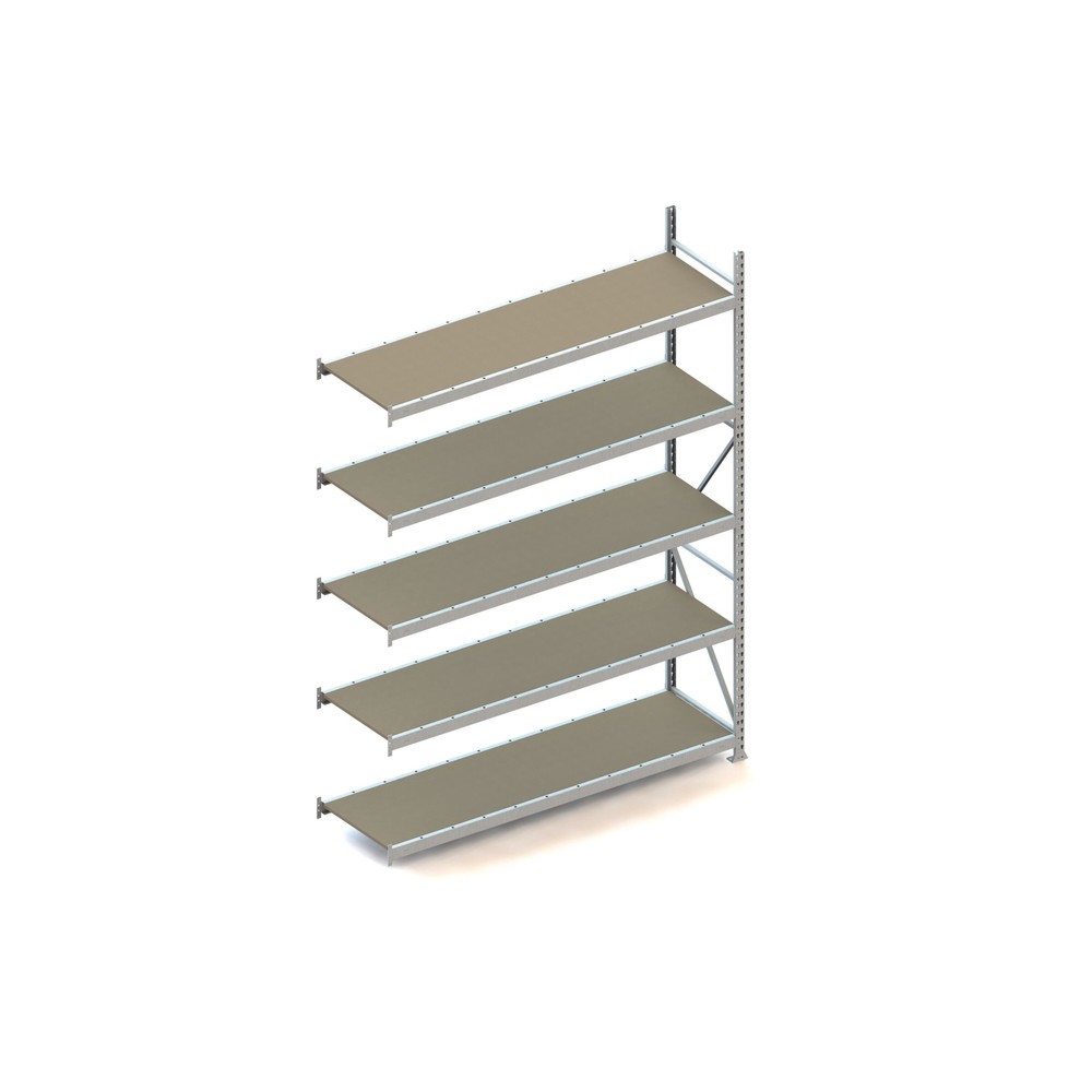 Illustration du produit: Rayonnage grande portée META, avec panneaux agglomérés, capacité de charge 600 kg, TA, H x l x P 3 000 x 2 200 x 650 mm