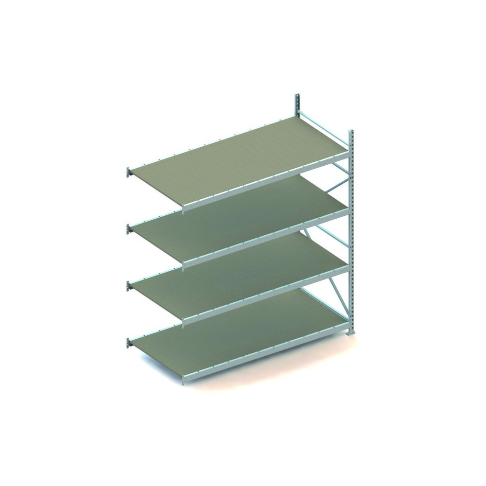 Illustration du produit: Rayonnage grande portée META, avec panneaux agglomérés, capacité de charge 600 kg, TA, H x l x P 2 500 x 2 200 x 1 050 mm