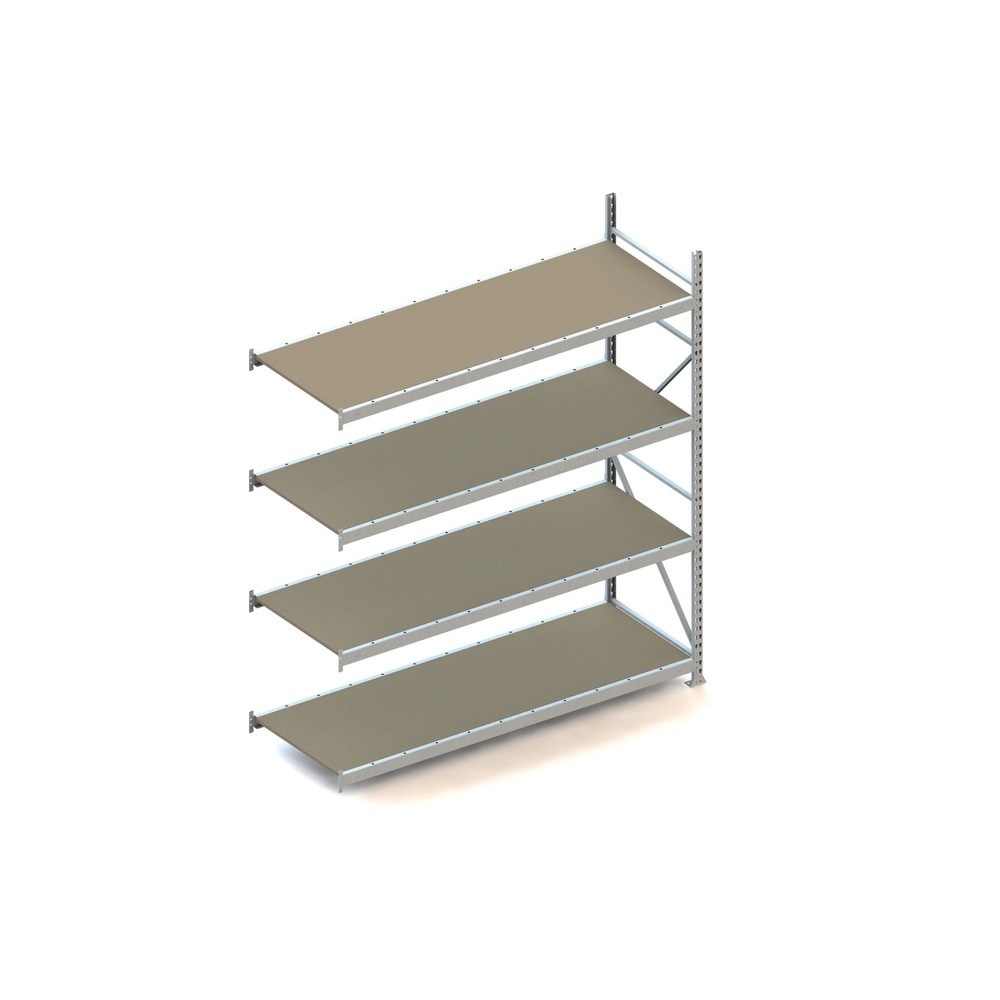 Illustration du produit: Rayonnage grande portée META, avec panneaux agglomérés, capacité de charge 600 kg, TA, H x l x P 2 500 x 2 200 x 800 mm