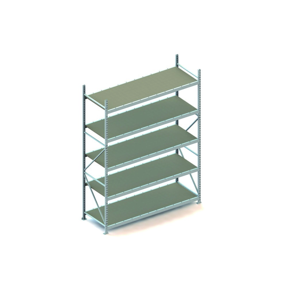 Illustration du produit: Rayonnage grande portée META, avec panneaux agglomérés, capacité de charge 600 kg, module de base, H x l x P 3 000 x 2 200 x 800 mm