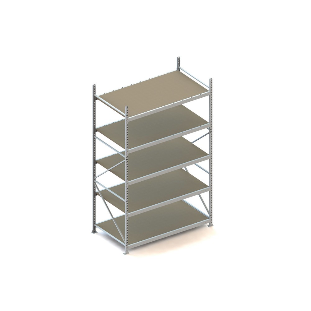 Illustration du produit: Rayonnage grande portée META, avec panneaux agglomérés, capacité de charge 600 kg, module de base, H x l x P 3 000 x 1 800 x 1 050 mm